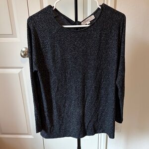 LOFT Dark Gray Long Sleeve Knit Top